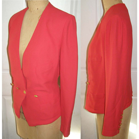 Vintage Sonia Rykiel red blazer size 40 US 8-10 - Picture 2 of 8